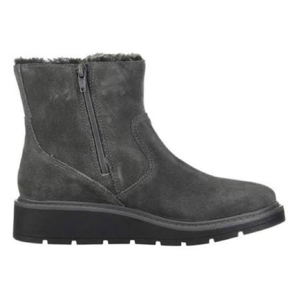 NEW!! Women's Clarks Ivery Opal Gray Suede Winter Ankle Boots Size 5.5M